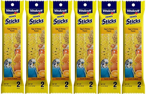 Vitakraft Crunch Sticks - Egg & Honey Flavor Parakeet Treat - 1.4 oz