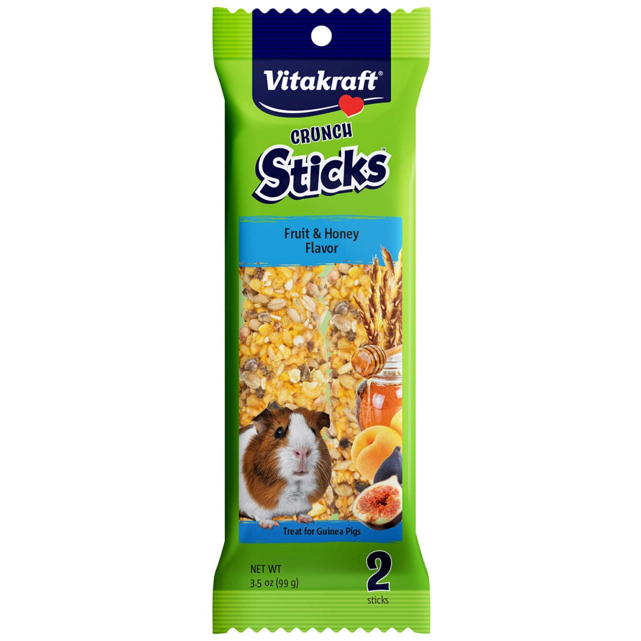 Vitakraft Crunch Sticks - Fruit & Honey Flavor Guinea Pig Treat - 3.5 oz  