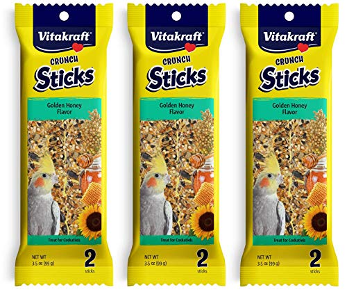 Vitakraft Crunch Sticks - Golden Honey Flavor Cockatiel Treat - 3.5 oz