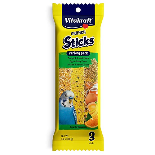 Vitakraft Crunch Sticks - Orange & Apricot Flavor Variety Pack Parakeet Treat - 2.4 oz