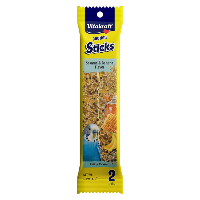 Vitakraft Crunch Sticks - Sesame & Banana Flavor Parakeet Treat - 1.4 oz