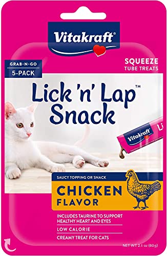 Vitakraft Lick 'n' Lap Snack - Chicken Flavor - 5 pk