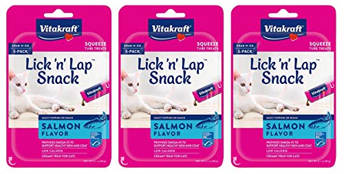 Vitakraft Lick 'n' Lap Snack - Salmon Flavor - 5 pk  