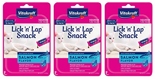 Vitakraft Lick 'n' Lap Snack - Salmon Flavor - 5 pk