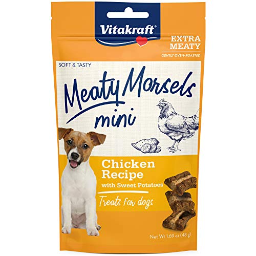 Vitakraft Meaty Morsels Mini Treats for Dogs - Chicken Recipe with Sweet Potatoes - 1.6...