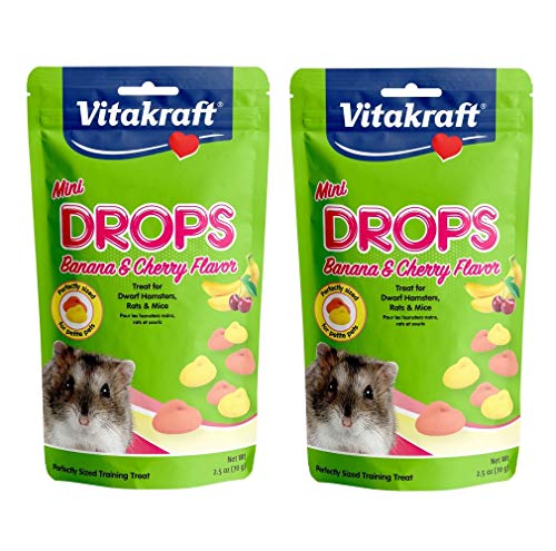Vitakraft Mini Drops - Banana & Cherry Flavor - 2.5 oz  