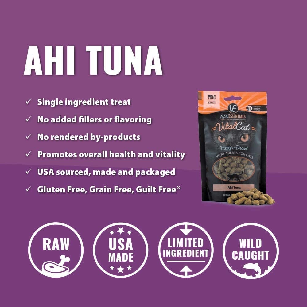 Vital Essentials Ahi Tuna Freeze Dried Cat Treats - 1.1 Oz  