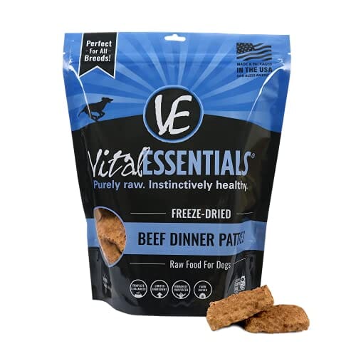 Vital Essentials Beef Dinner Patties Freeze-Dried Dog Food - 14 Oz  