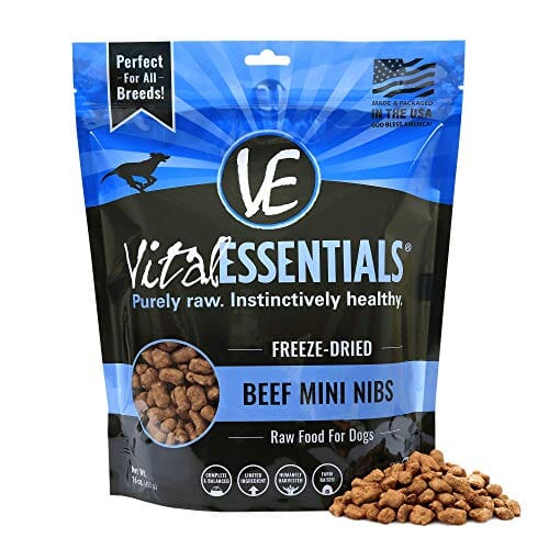 Vital Essentials Beef Mini Nibs Freeze-Dried Dog Food - 16 Oz  