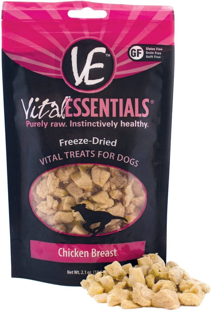 Vital Essentials Chicken Breast Freeze-Dried Dog Treats - 2.1 Oz