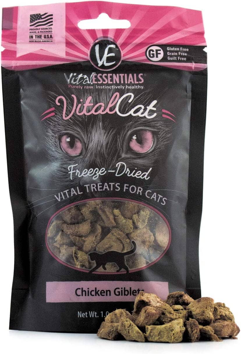 Vital Essentials Chicken Giblets Freeze Dried Cat Treats - 1 Oz  