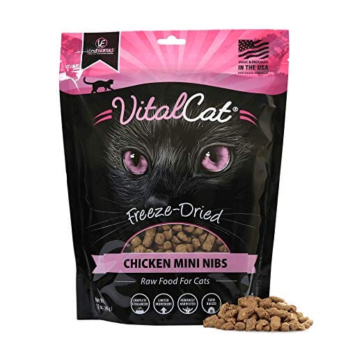 Vital Essentials Chicken Mini Nibs Freeze-Dried Cat Food - 12 Oz  