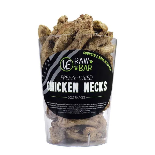 Vital Essentials Chicken Necks Freeze-Dried Dog Treats - 85 Piece - 1.5 Lbs