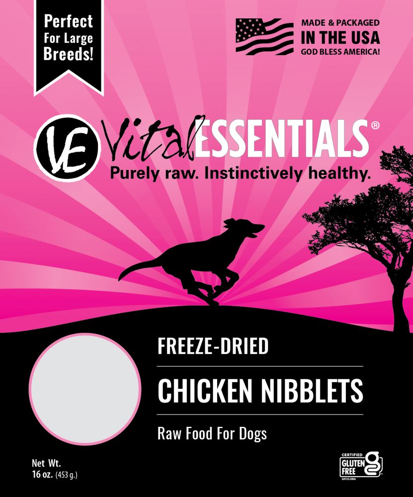 Vital Essentials Chicken Nibblets Freeze Dried Dog Food  