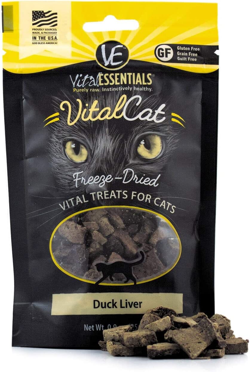 Vital Essentials Duck Liver Freeze-Dried Cat Treats - 0.9 Oz  