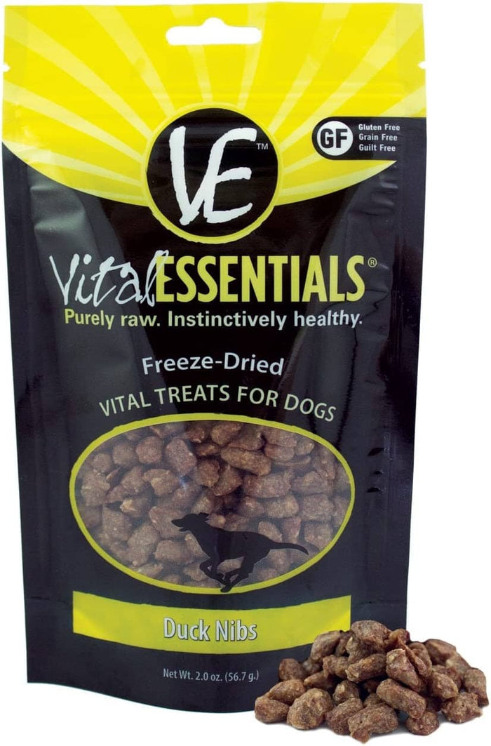 Vital Essentials Duck Nibs Freeze-Dried Dog Treats - 2 Oz