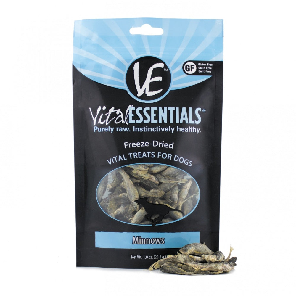 Vital Essentials Freeze Dried Grain Free Minnows Treats for Dogs  