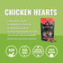 Vital Essentials Freeze Dried Vital Treats Grain Free Chicken Hearts Dog Treats  