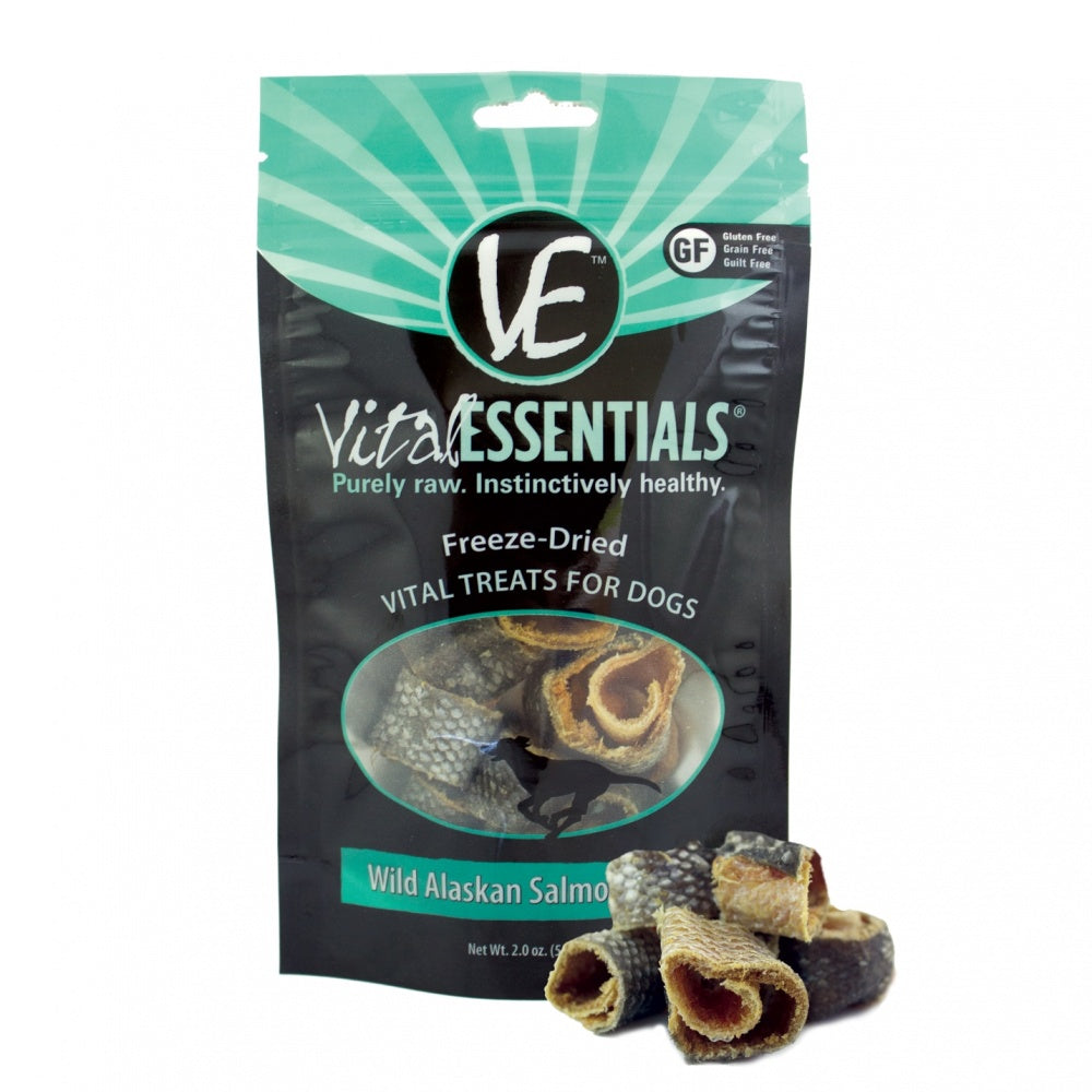 Vital Essentials Freeze Dried Vital Treats Grain Free Wild Alaskan Salmon Rings Dog Treats  