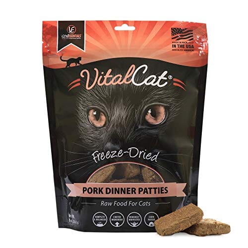 Vital Essentials Pork Dinner Patties Freeze-Dried Cat Food - 8 Oz  