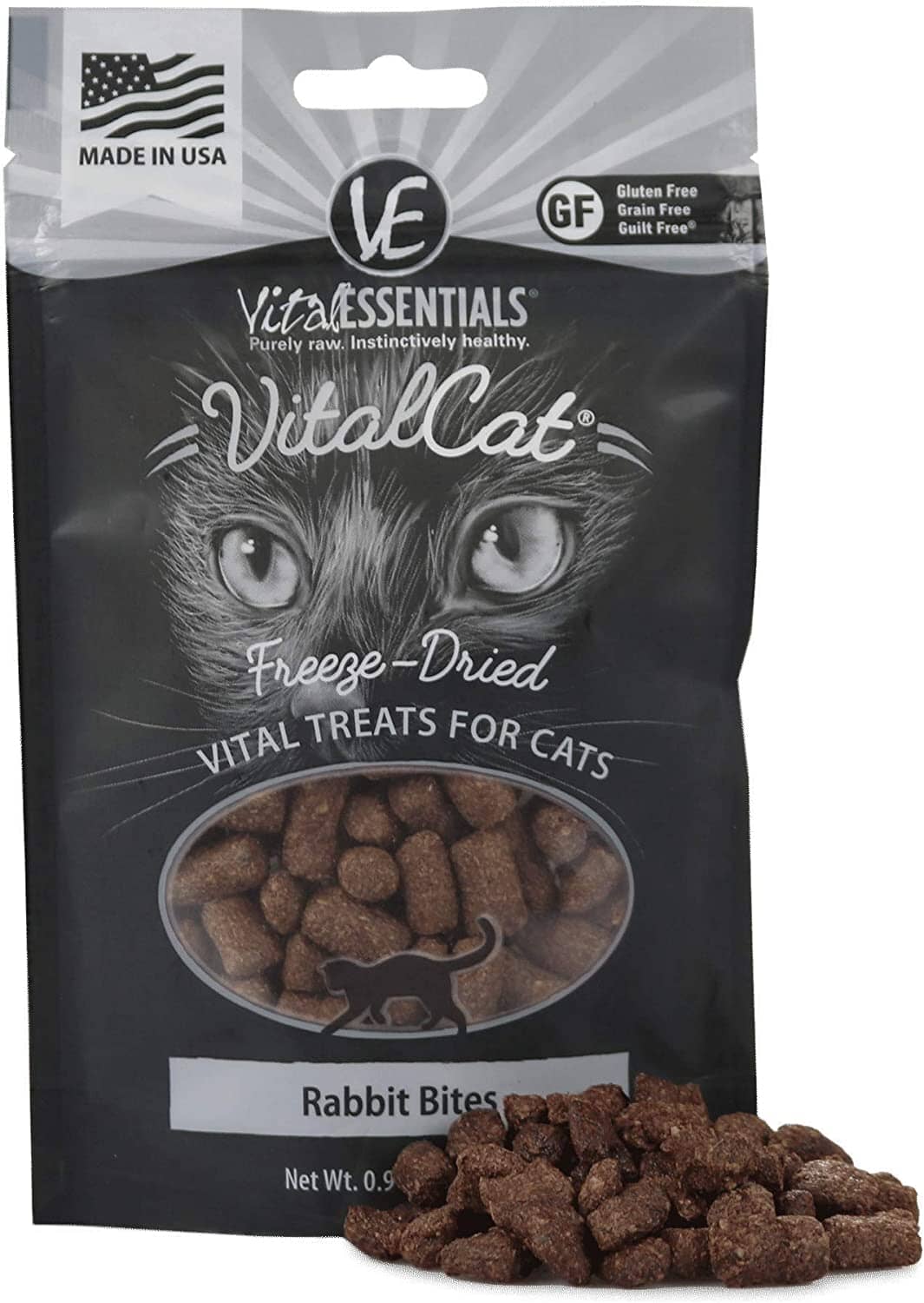 Vital Essentials Rabbit Bites Freeze Dried Cat Treats - 0.9 Oz  