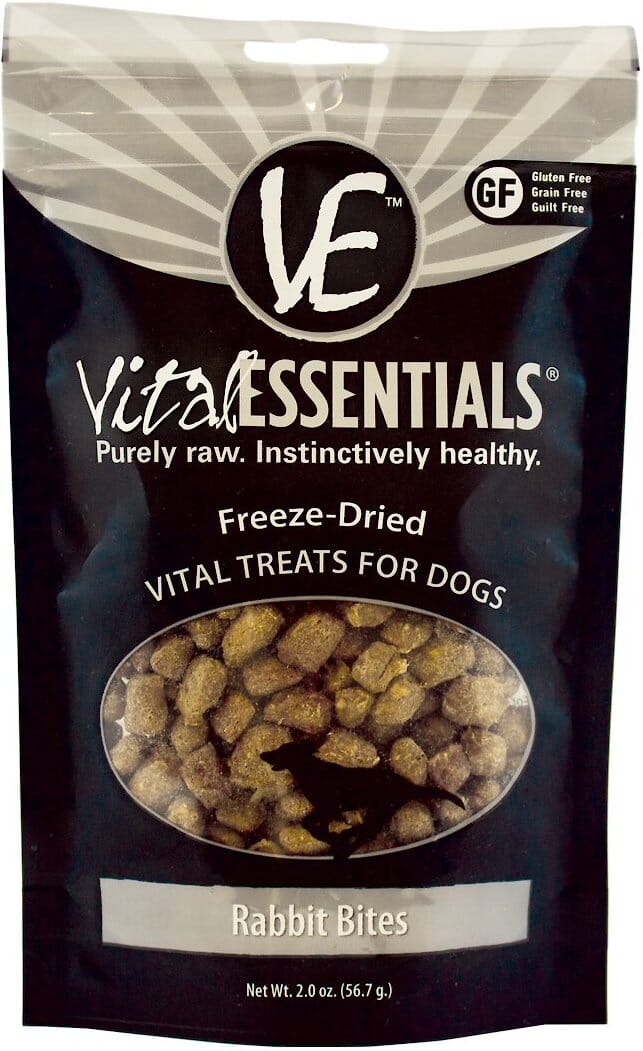 Vital Essentials Rabbit Bites Freeze-Dried Dog Treats - 2 Oz  