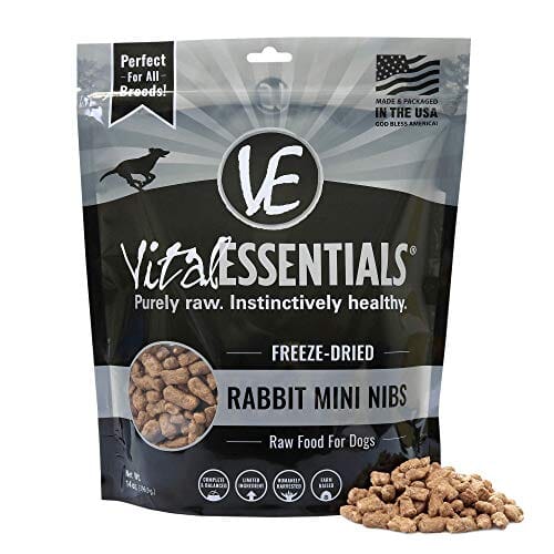 Vital Essentials Rabbit Mini Nibs Entrée Freeze-Dried Dog Food - 14 Oz  