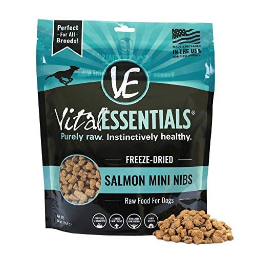 Vital Essentials Salmon Mini Nibs Freeze-Dried Dog Food - 14 Oz  