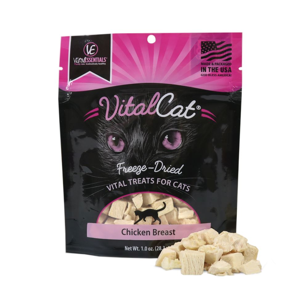 Vital Essentials Vital Cat Freeze Dried Grain Free Chicken Breast Cat Treats  
