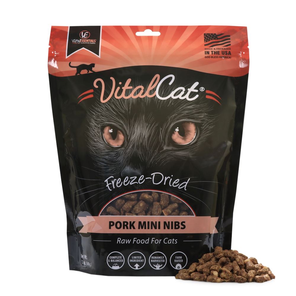 Vital Essentials Vital Cat Pork Mini Nibs Freeze Dried Cat Food  