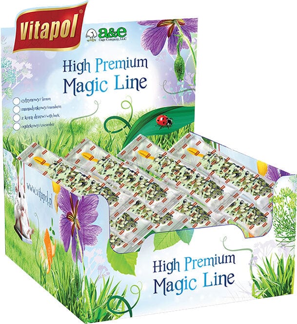 Vitapol Magic Line Small Animal Display Treat Sticks - Cucumber - 12 Count  