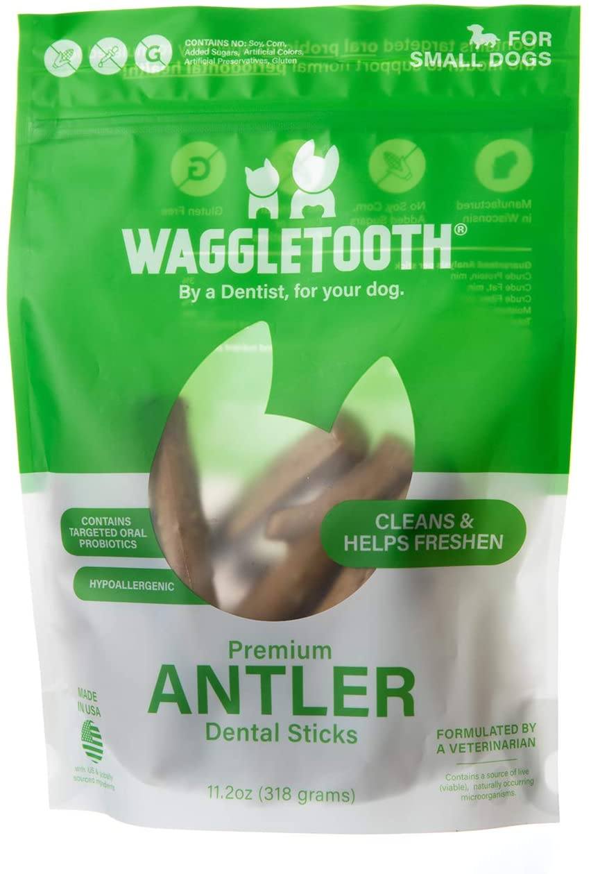 WaggleTooth Dentle Antler Chew - Small - 11.2 oz  