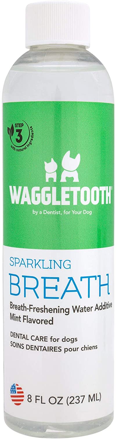 WaggleTooth Sparkling Breath Water Additive for Dogs - 8 oz