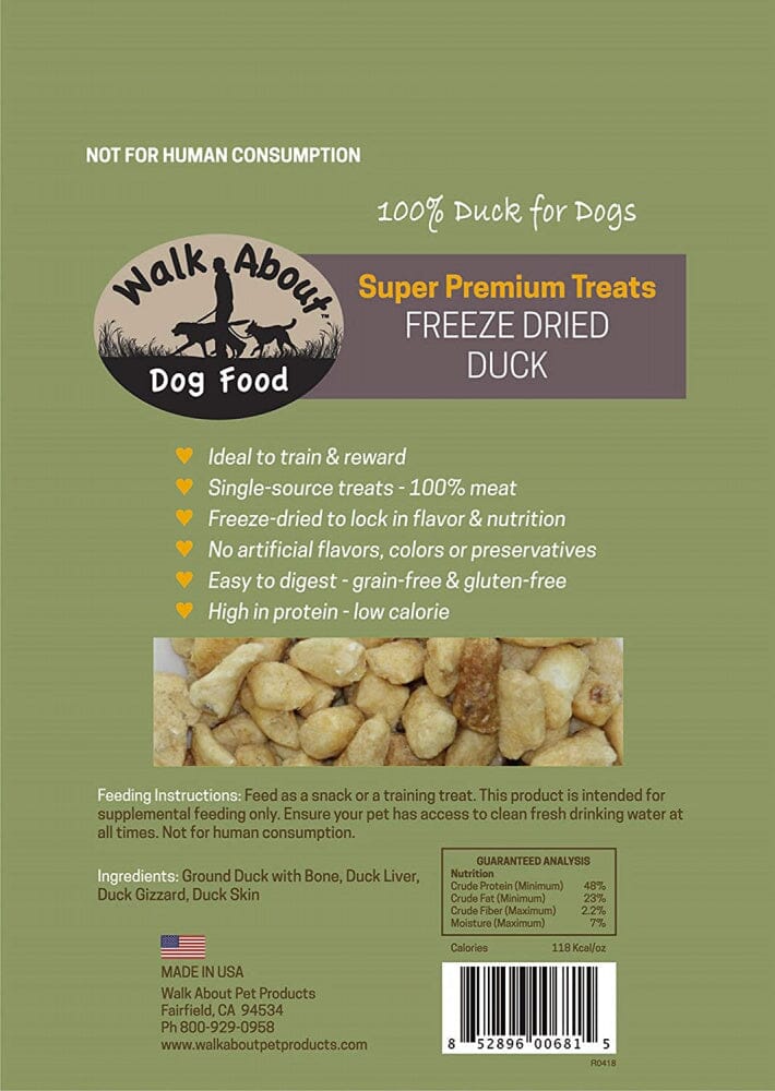 Walk About Freeze Dried Duck Dog Treats  