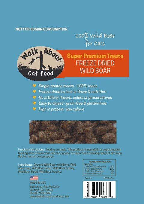 Walk About Freeze Dried Wild Boar Cat Treats  