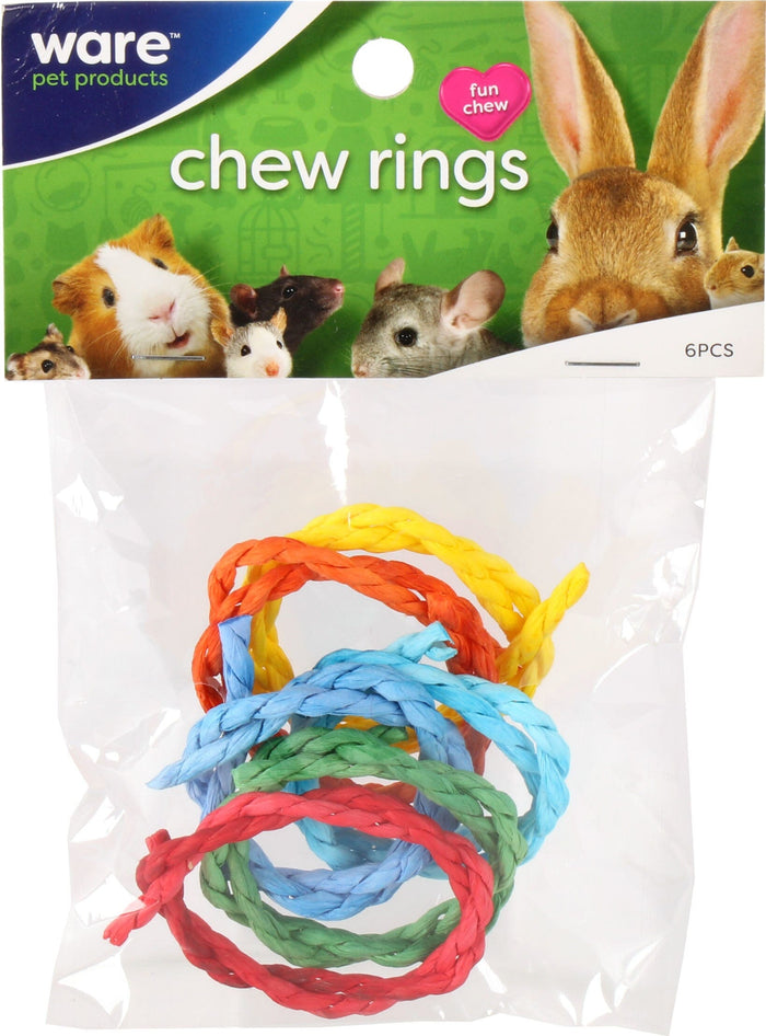 Ware Chew Rings Small Animal Toy Small Animal Chewy Treats - 6 Count
