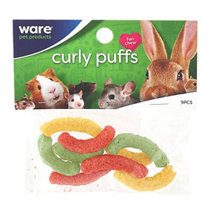 Ware Critter Curly Puffs Multi Color Small Animal Chewy Treats -