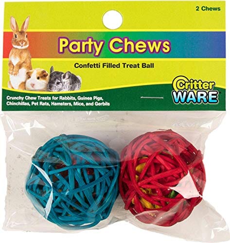 Ware Critter Party Chew Balls Small Animal Chewy Treats - 2 Count