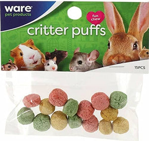 Ware Critter Puffs Small Animal Chewy Treats - 15 Count