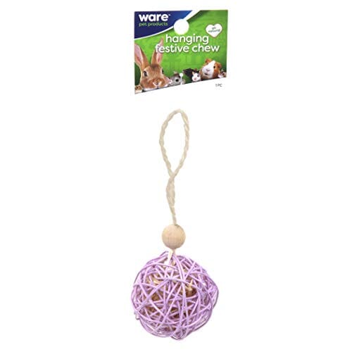 Ware Hanging Festive Chew Ball Small Animal Chewy Treats -