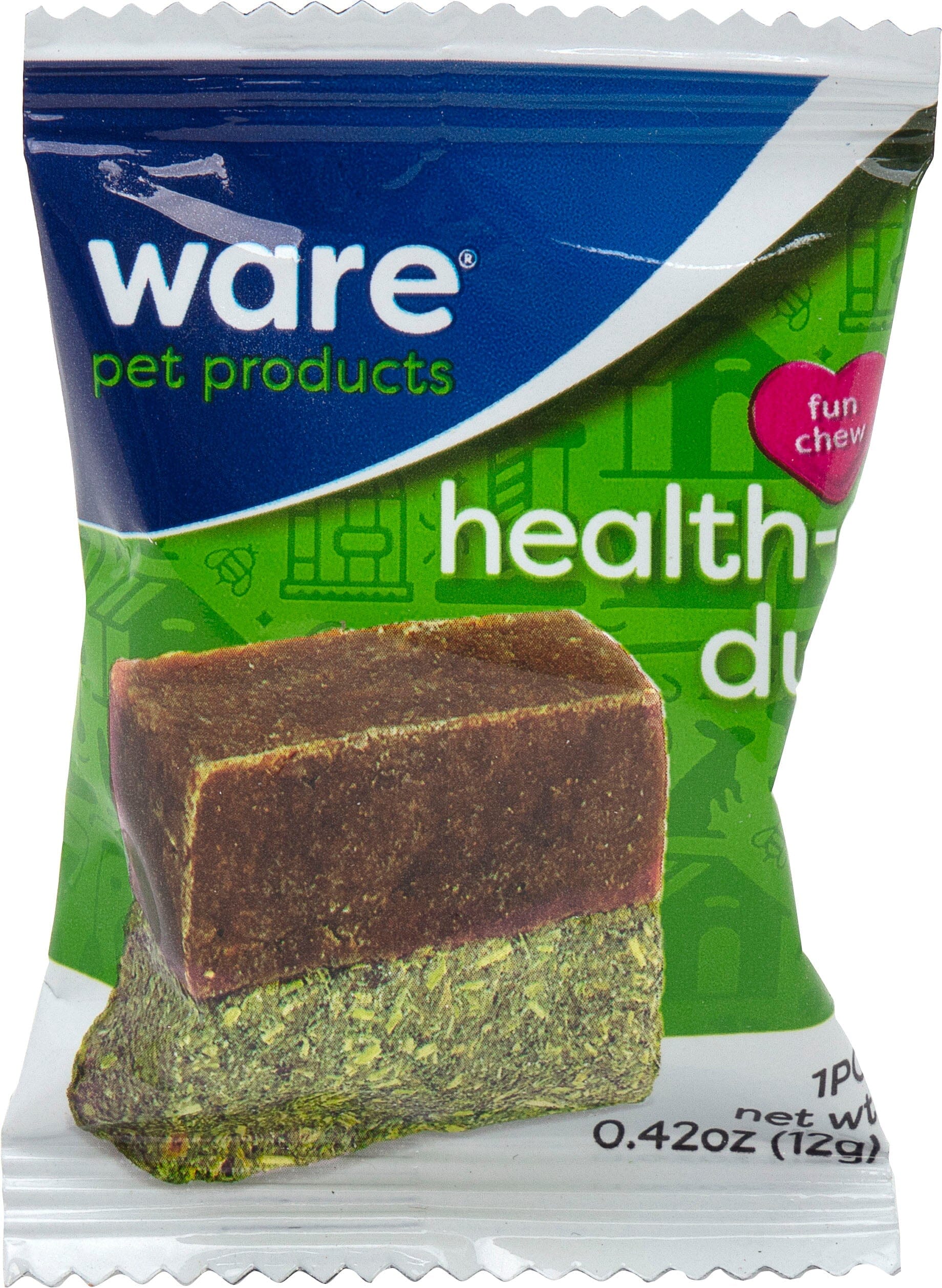 Ware Health-E Duo Small Animal Chew Small Animal Treats - Brown/Green - 12 Pack  