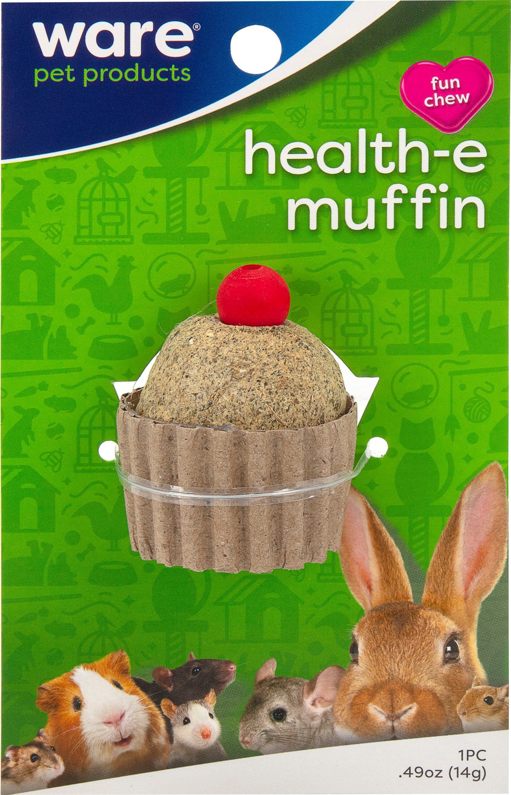 Ware Health-E Muffin Small Animal Chew Small Animal Chewy Treats - Tan  