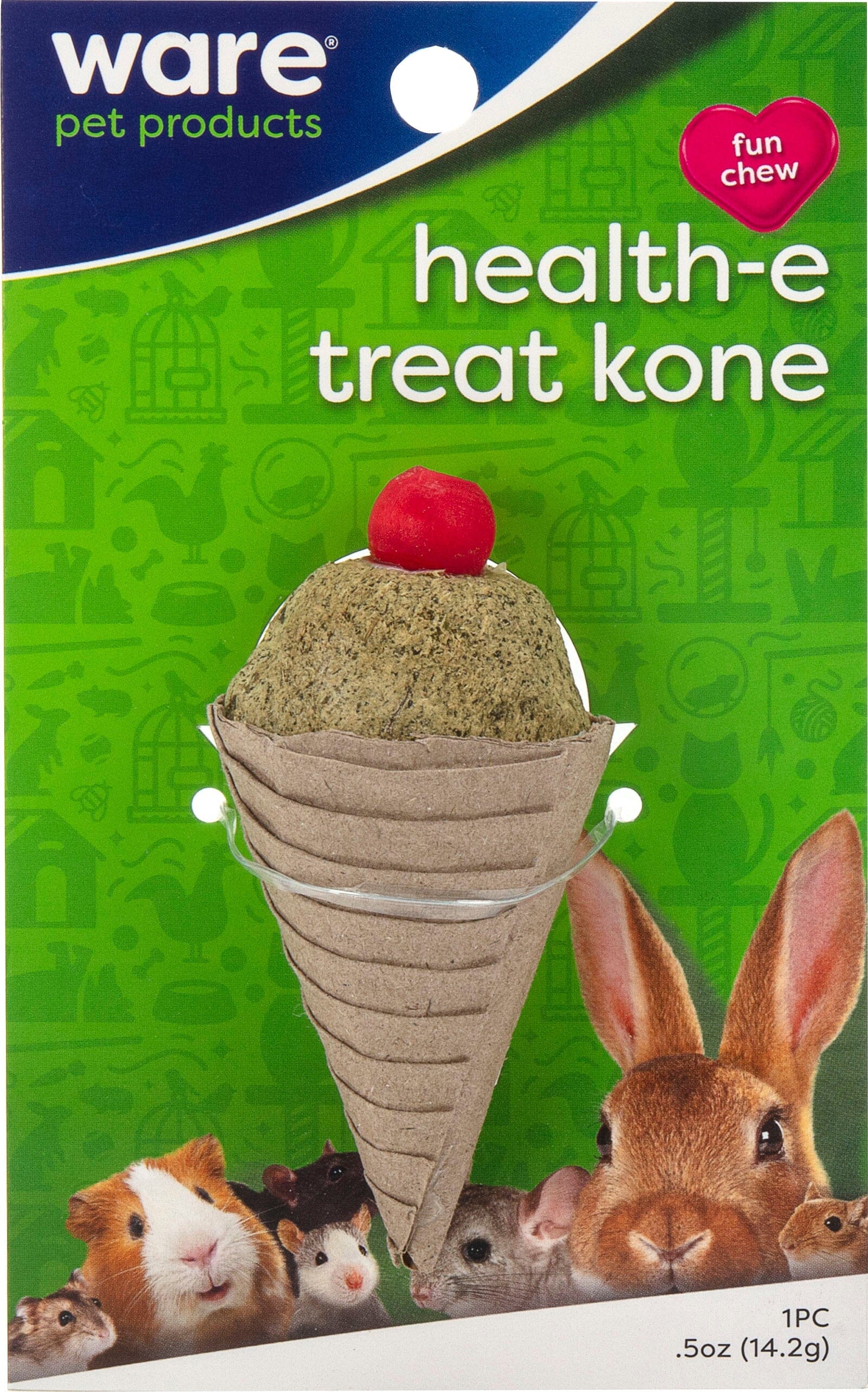 Ware Health-E Treat Kone Small Animal Chew Small Animal Chewy Treats - Tan  