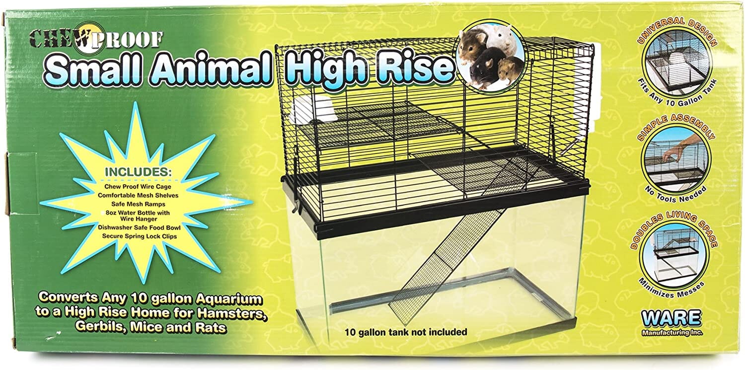 Ware High Rise Cage for 10 Gallon Tank Small Animal Cage - 19.5 X 11 X 10.5 In  