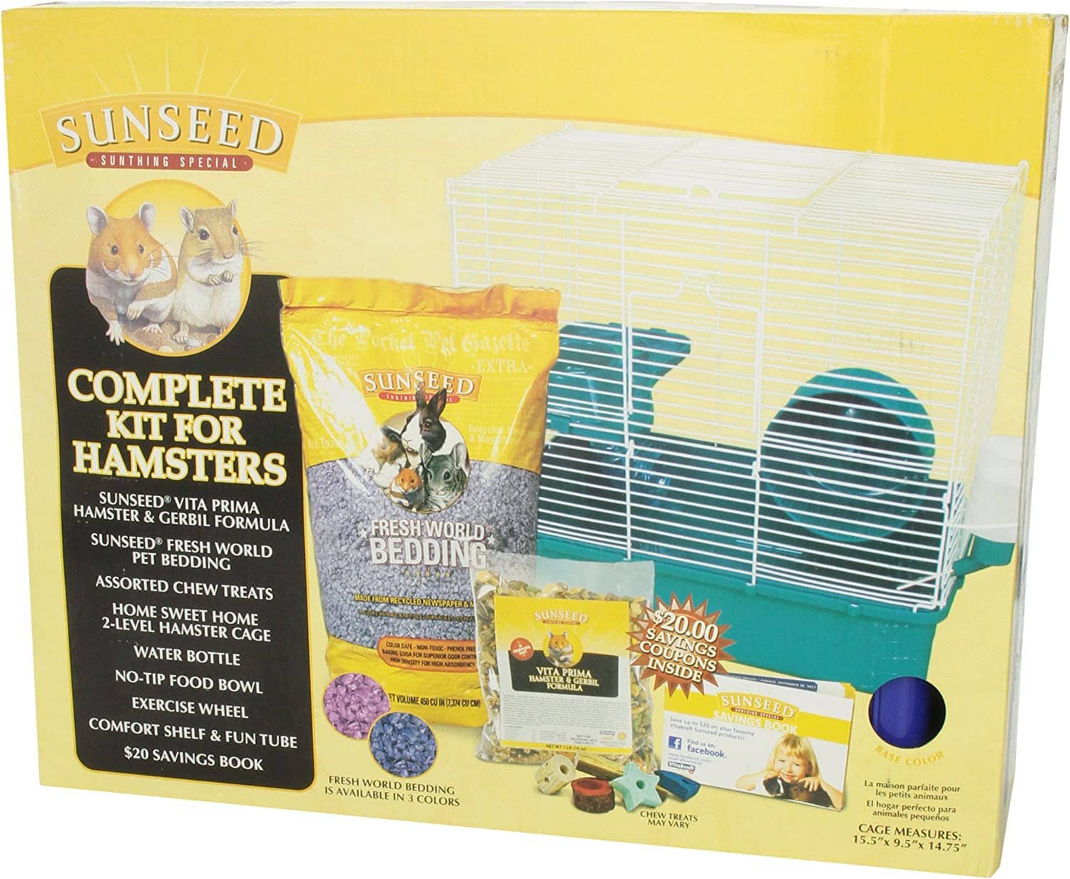 Ware Home Sweet Home Hamster Small Animal Starter Kit - 15.5 X 9.5 X 14.75  