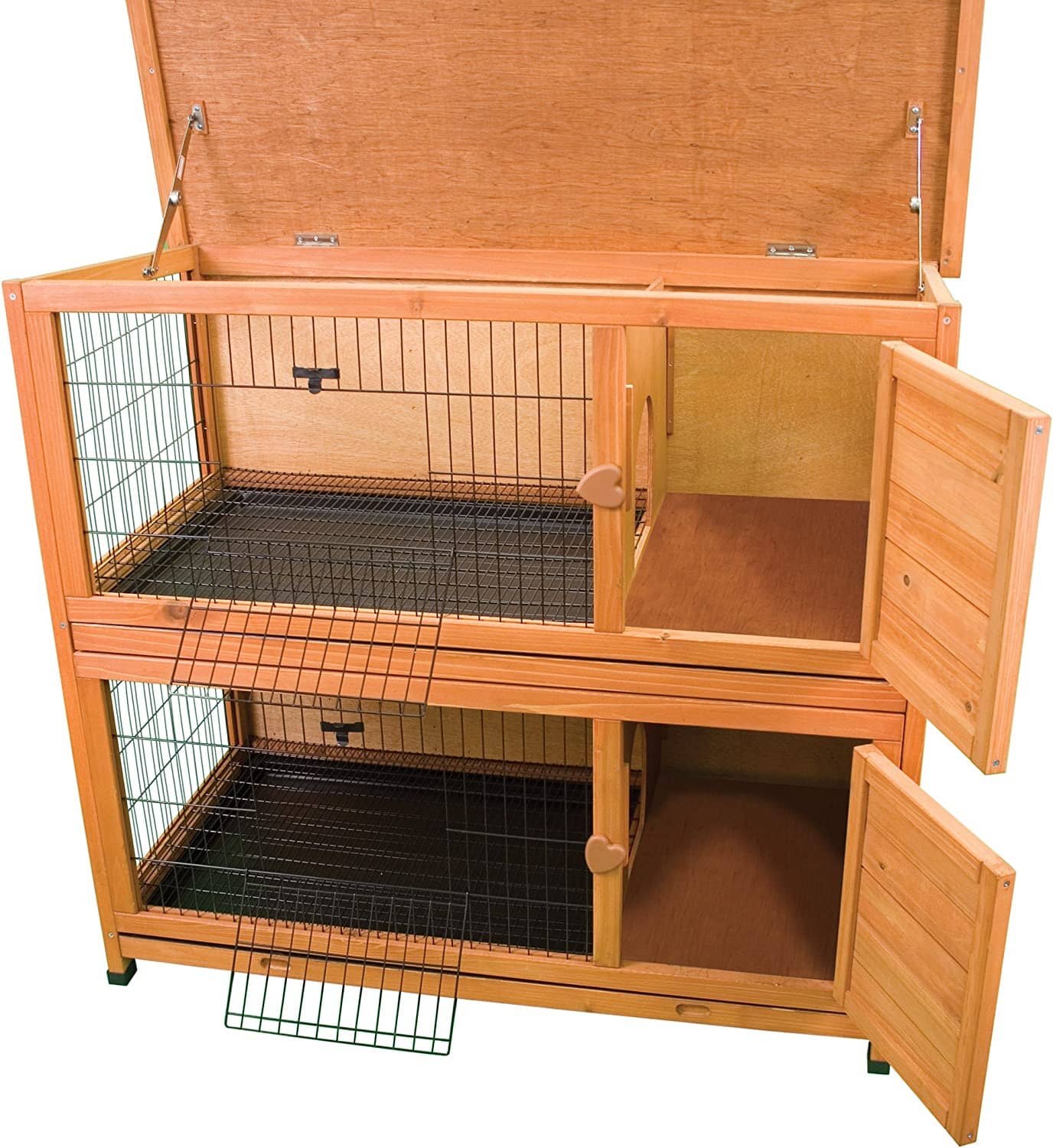 Ware Premium Double Decker Rabbit Small Animal Hutch - 46 X 24 X 41 In  