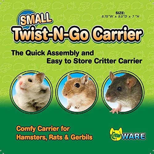 Ware Twist N Go Carrier Small Animal Soft Sided Carrier - Blue - Small - 7 X 9.5 X 7 In