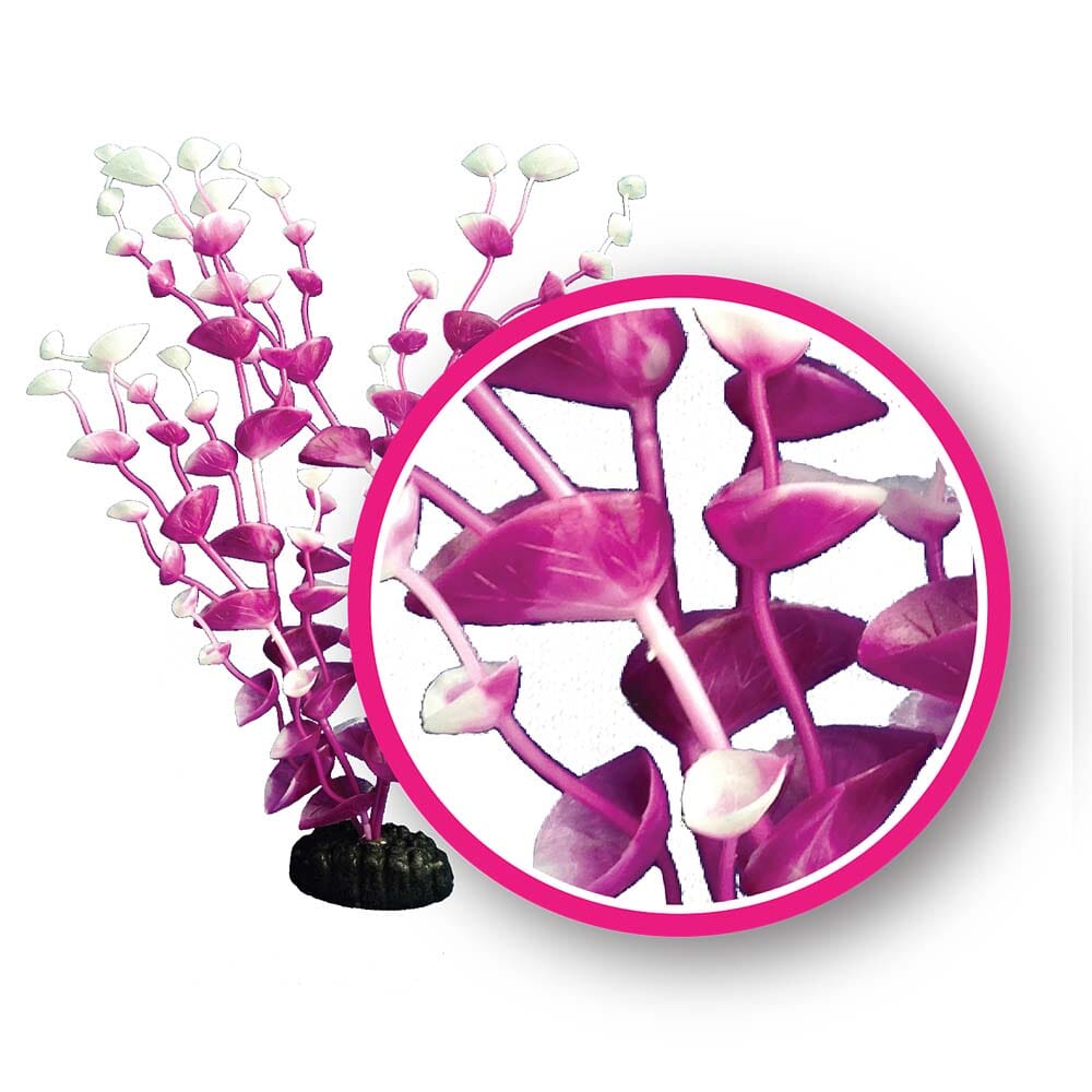 Weco Products Dream Series Tulips Aquarium Plant - Magenta - 12 in  