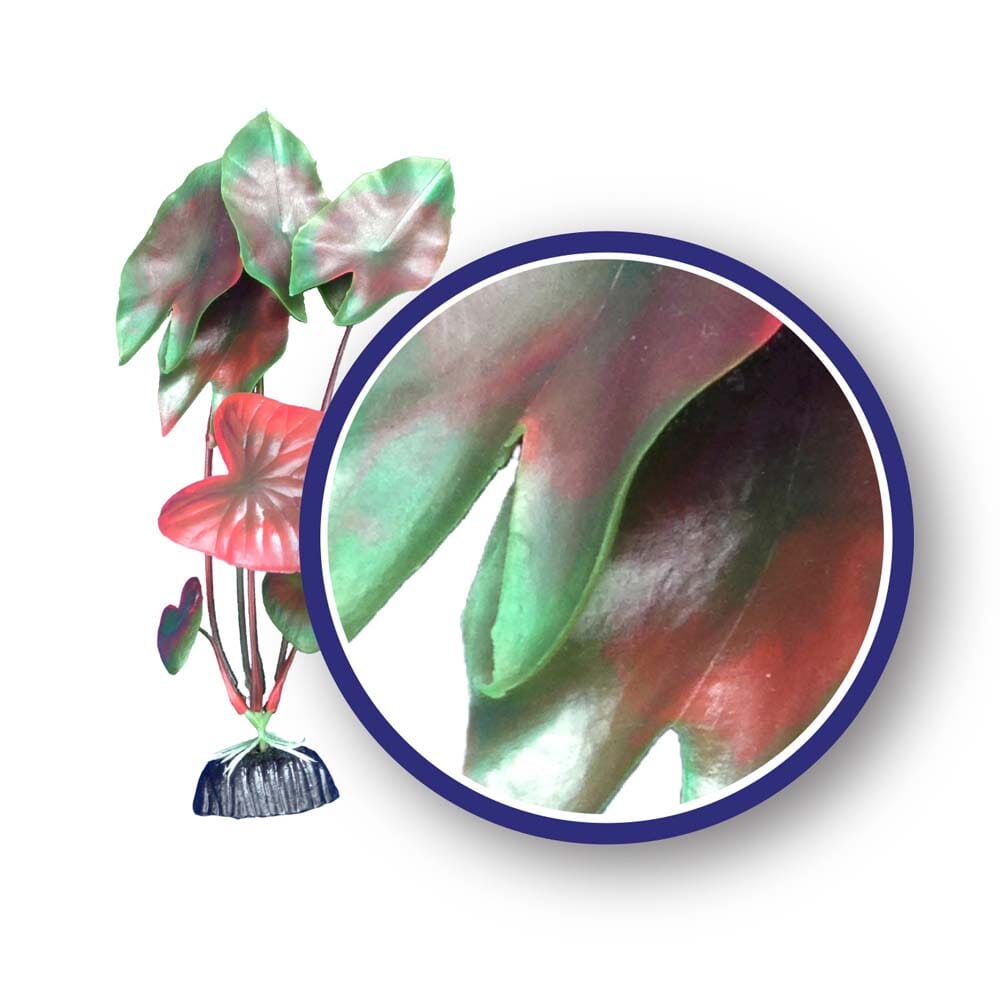 Weco Products Freshwater Series Tiger Lotus Aquarium Plant - Red - 12 in  
