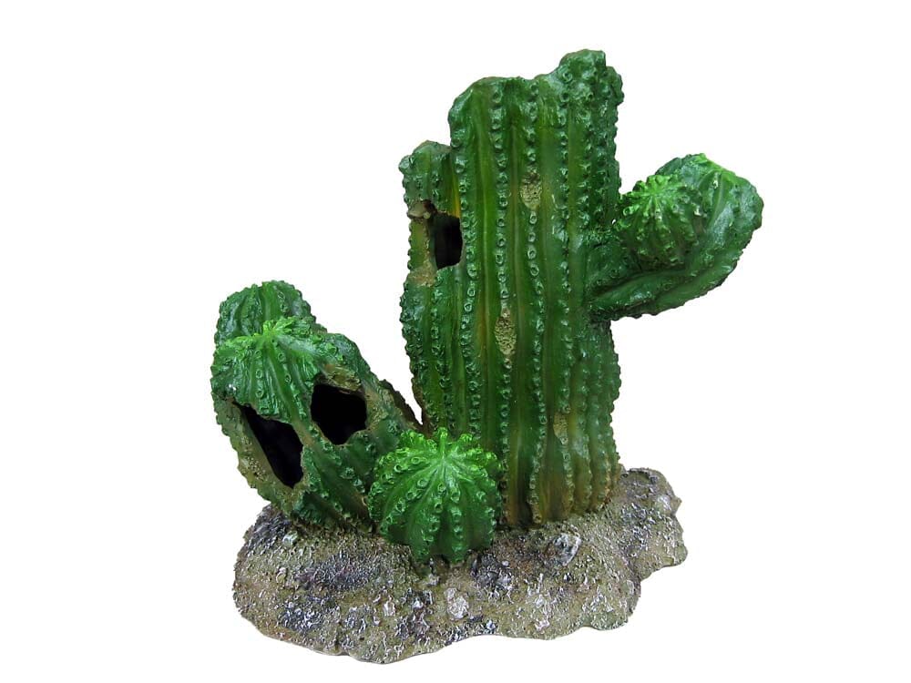 Weco Products Wecorama Badlands Hollow Saguaro Cactus Terrarium Ornament Brown, Green - 7.6 in  